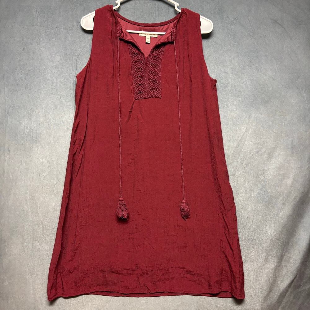 Cloth & People Petite Large Burgundy Boho Sleeveless Tunic Dress Boho Cottage